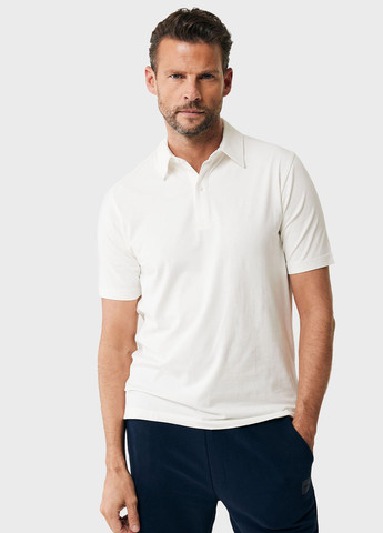 Белая футболка-поло для мужчин Mexx однотонная