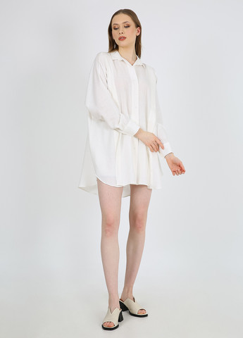 Молочна кежуал сукня сукня-сорочка Casalini однотонна