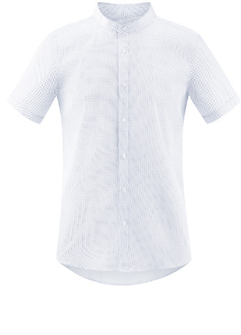 Белая кэжуал рубашка перец с солью Oodji