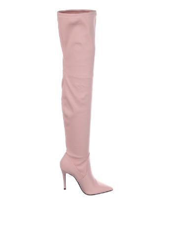 Розовые осенние ботфорты Schuh на высоком каблуке