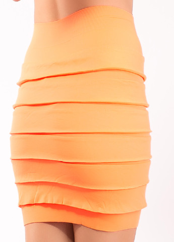 Оранжевая кэжуал однотонная юбка Modna Anka мини