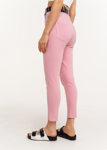 Розовые джинсовые демисезонные зауженные, укороченные брюки befree