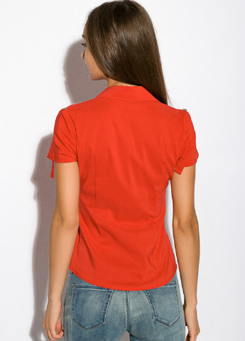 Красная кэжуал рубашка однотонная Time of Style