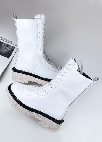 Жіночі черевики із еко шкіри білі демісезонні Fashion (251198620)