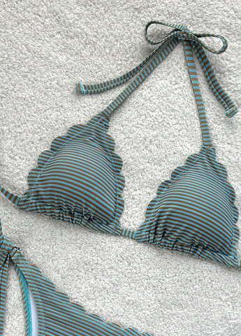 Комбинированный летний купальник (лиф, трусики) бикини, раздельный SHEIN