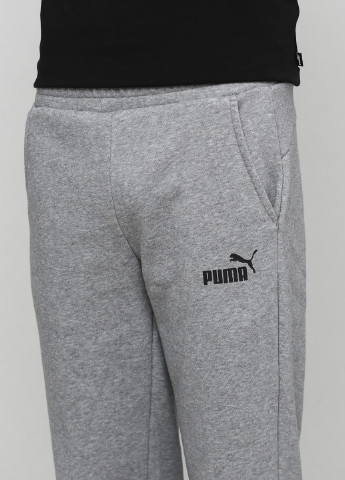 Серые спортивные демисезонные зауженные брюки Puma