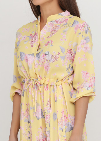 Желтое кэжуал платье Boutique с цветочным принтом
