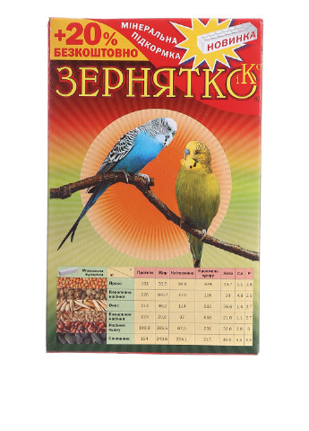 Сухой корм для птиц Три попугая, 600 г Зернятко (78697304)