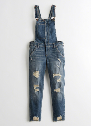 Комбінезон Hollister комбінезон-брюки синій джинсовий