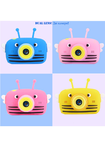 Цифровой детский фотоаппарат KVR-100 Bee Dual Lens розовый () XoKo kvr-100-pn (171738974)
