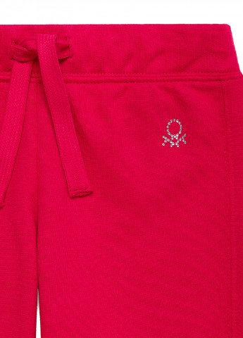 Малиновые кэжуал демисезонные прямые брюки United Colors of Benetton