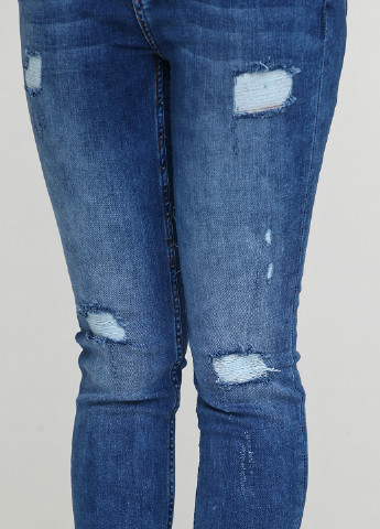 Синие демисезонные зауженные джинсы Liu-Jo