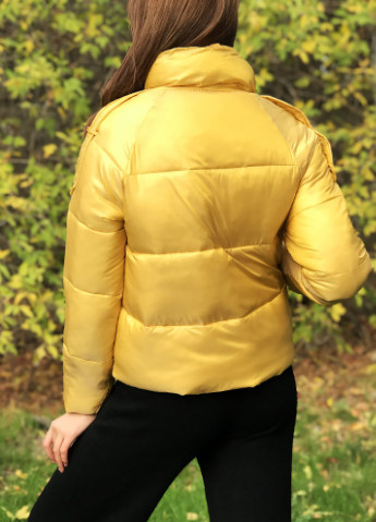 Желтая демисезонная куртка женская желтая AAA