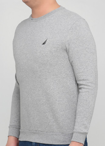 Світло-сірий світшот Nautica меланж без декору (252252500)