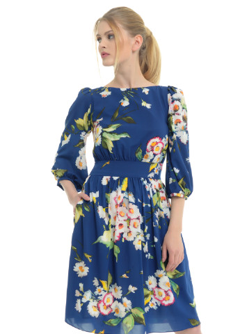 Темно-синя кежуал сукня Arefeva з квітковим принтом