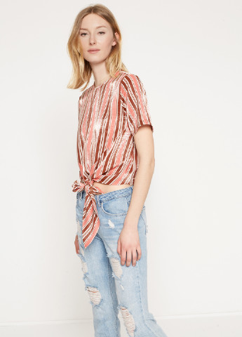 Рожево-коричнева блуза KOTON