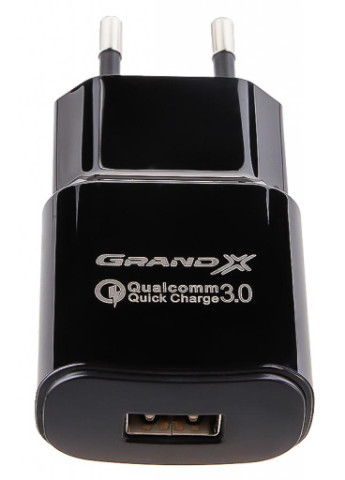 Зарядний пристрій Quick Charge QС3.0 3.6V-6.5V 3A, 6.5V-9V 2A, 9V-12V 1.5A USB (CH-550B) Grand-X (216637251)