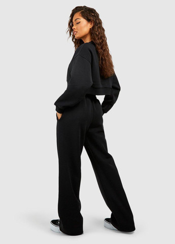 Черный свитшот Boohoo однотонный (299462082)