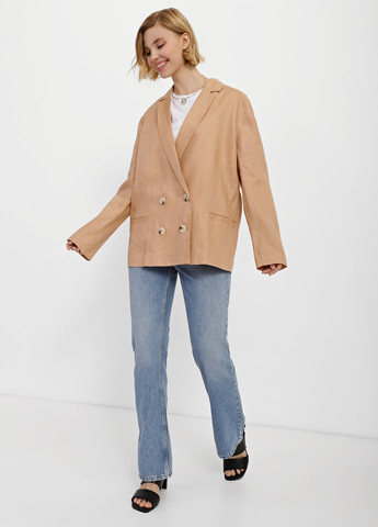 Бежевый женский жакет Armani Exchange однотонный - летний