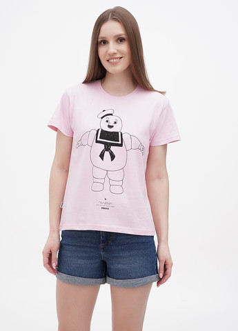 Розовая летняя футболка Wemoto