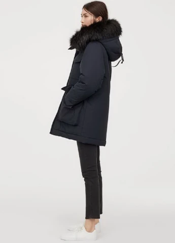 Темно-синя зимня куртка H&M