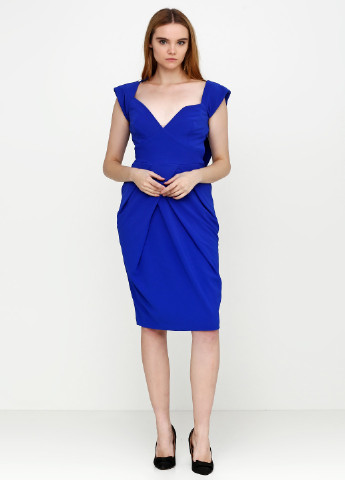 Синее кэжуал платье Sonya Scandal однотонное