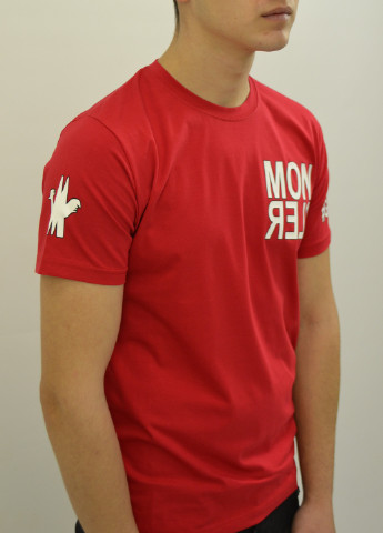Красная футболка мужская mc11779rdt Moncler