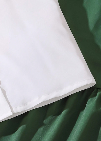 Оливковый летний комплект (блуза, брюки) SHEIN