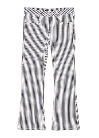 Черно-белые кэжуал демисезонные брюки Zara