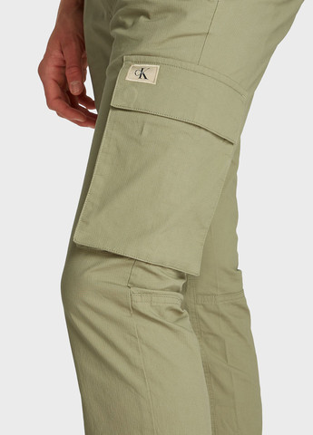 Светло-зеленые кэжуал демисезонные карго брюки Calvin Klein Jeans