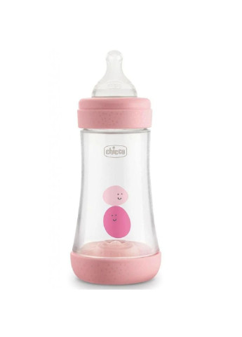 Бутылочка для кормления пластиковая Perfect 5 с силиконовой соской 2м+ 240 мл Розова Chicco (252247050)