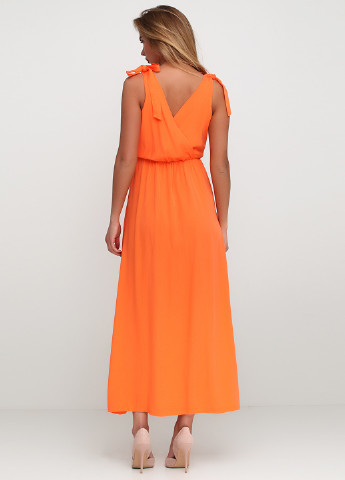 Оранжевое кэжуал платье Vivia's однотонное