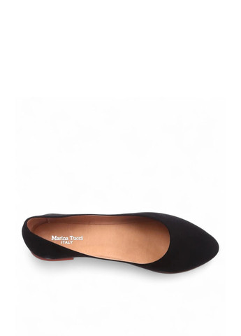 Женские балетки Maria Tucci | чёрные однотонные без декора натуральная замша (333057491)