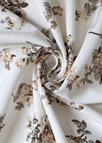 Молочное кэжуал платье клеш SHEIN с цветочным принтом