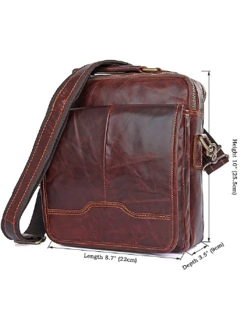 Чоловіча шкіряна сумка 21х25х5,5 см Vintage (229460431)