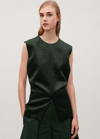 Темно-зелёная блуза Cos