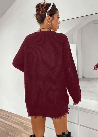 Бордовый демисезонный джемпер джемпер SHEIN