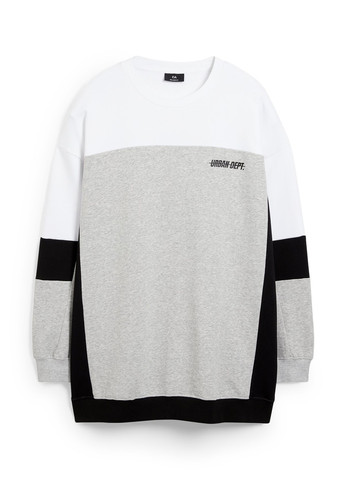 Комбинированный свитшот C&A меланж без декора (352939151)