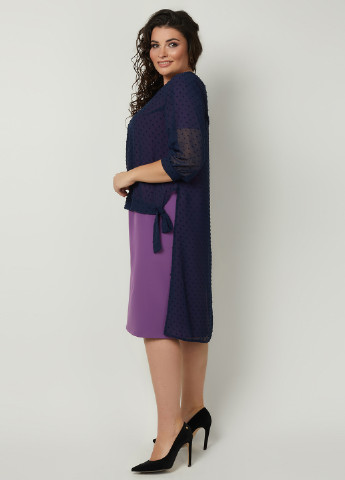 Фиолетовый демисезонный комплект (накидка, платье) A'll Posa