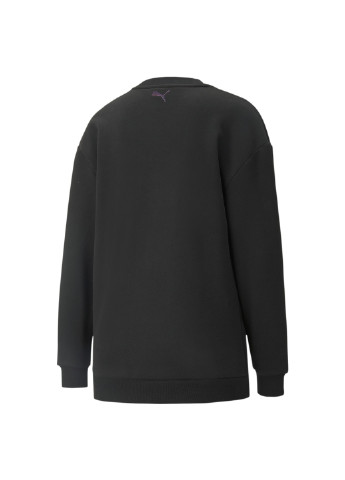 Черное спортивное свитшот cyber graphic crew neck women's sweater Puma однотонное