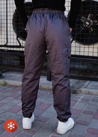 Серые кэжуал зимние карго брюки Without