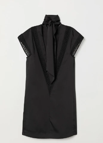 Черное кэжуал платье H&M однотонное