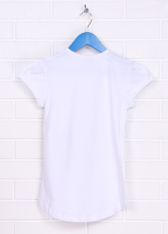Белая летняя футболка с коротким рукавом Miss Zelish