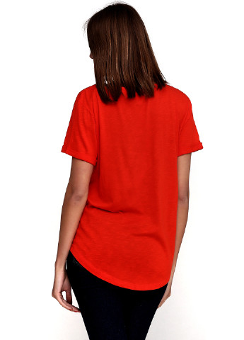 Бордовая летняя футболка H&M