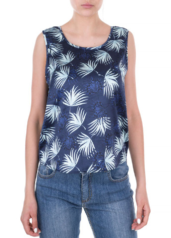 Синяя блуза на запах E-Bound