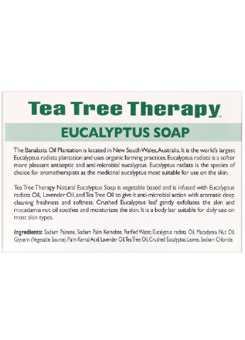 Відлущуючий кускове мило на рослинній основі «Евкаліптове», 99,2 г Tea Tree Therapy
