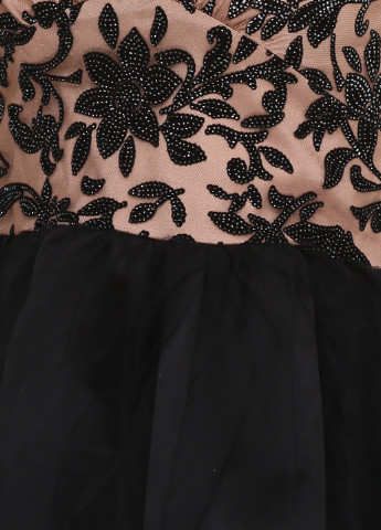 Черное коктейльное платье Roca с цветочным принтом