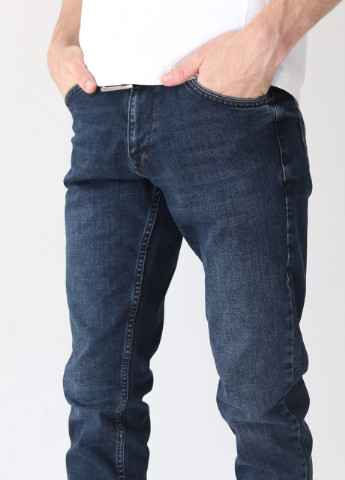 Темно-синие демисезонные слим джинсы мужские темно-синие Slim ARCHILES