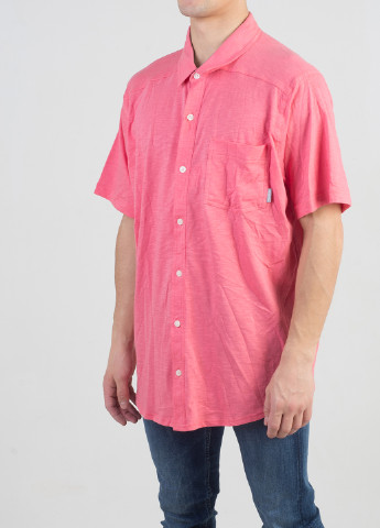 Розовая кэжуал рубашка однотонная Columbia с коротким рукавом