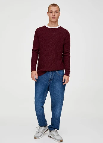 Темно-бордовий демісезонний джемпер джемпер Pull & Bear